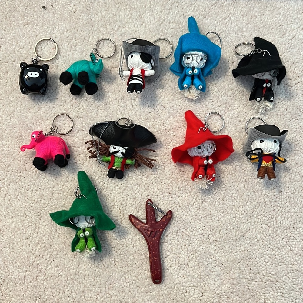 Assorted keychains
